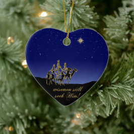 Wisemen suchen ihn noch Weihnachtsverzierung Keramik Ornament