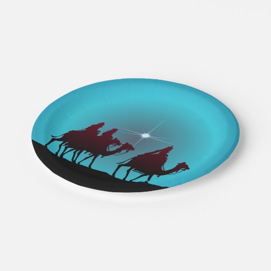 WISEMEN u. STERN durch SHARON SHARPE Pappteller (Schrägansicht)