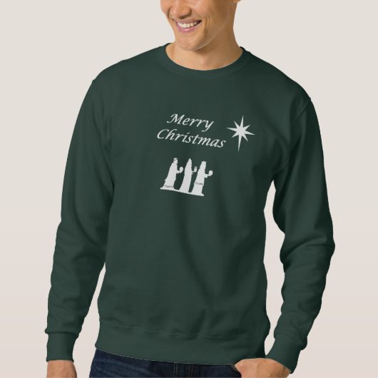 Wisemen und Stern-Weihnachten Sweatshirt (Vorderseite)