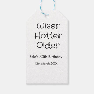 WISER HOTTER SEXIER 30. GEBURTSTAG NAME DATUM SCHW GESCHENKANHÄNGER