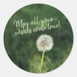 Wises Come True Dandelion Runder Aufkleber