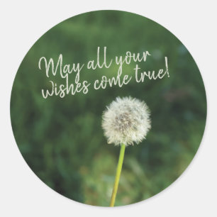 Wises Come True Dandelion Runder Aufkleber