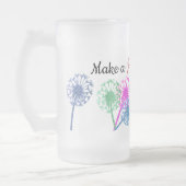 Wish Dandelion Blume Glitzer Hübsch Elegant Mattglas Bierglas (Links)