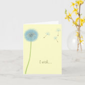 Wish Dandelion - Motivierend Karte (Gelbe Blume)
