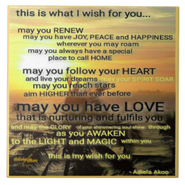 Wish Decorative Tile by Adiela Akoo Fliese