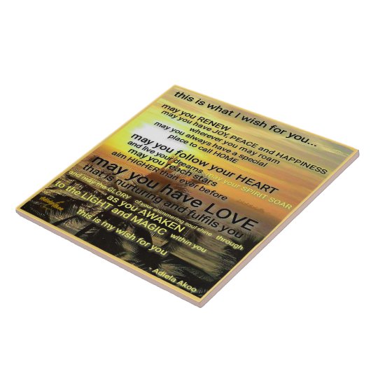 Wish Decorative Tile by Adiela Akoo Fliese (Seite)