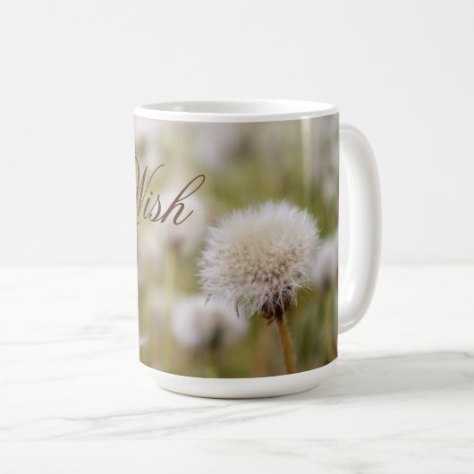 "Wish" Fluffy Dandelion Field Kaffeetasse (VorderseiteRechts)