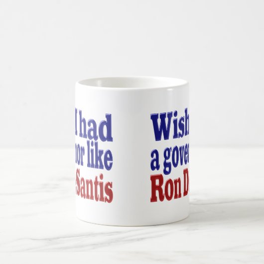 Wish hatte Governor Ron DeSantis roter blauer Halb Kaffeetasse (Mittel)