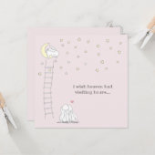 Wish Heaven hatte Besuchszeiten Kinderverlust Beil Karte (Vorderseite/Rückseite Beispiel)