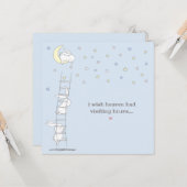 Wish Heaven hatte Besuchszeiten Kinderverlust Beil Karte (Vorderseite/Rückseite Beispiel)