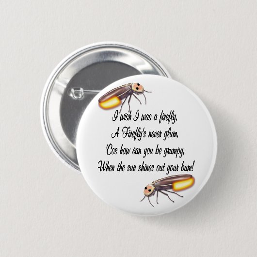 Wish I was a Firefly Button (Vorne & Hinten)