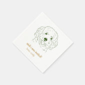 Wish I was lud Pet Wedding Napkins Serviette (Ecke)
