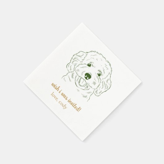 Wish I was lud Pet Wedding Napkins Serviette (Ecke)