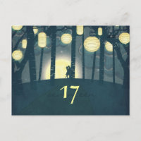 Wish Lanterns Dream Forest - Tischnummer Card