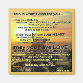 WISH Magnet von Poet Adiela Akoo (Vorne)