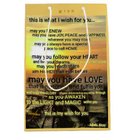 WISH Medium Gift Bag by Poet Adiela Akoo  Mittlere Geschenktüte