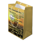 WISH Medium Gift Bag by Poet Adiela Akoo  Mittlere Geschenktüte (Vorderseite Schrägansicht)