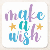 Wish Rechteckiger Pappuntersetzer (Vorderseite)