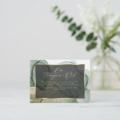 Wish Rich Earthy Grüntöne Liquid Abstrakt Begleitkarte (Stehend Vorderseite)