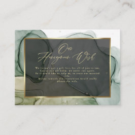 Wish Rich Earthy Grüntöne Liquid Abstrakt Begleitkarte