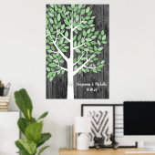 Wish Tree - 125 Leaf Guest Book Alternative Poster (Heimbüro)