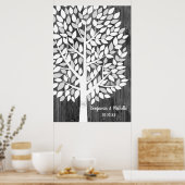 Wish Tree - 150 Leaf Guest Book Alternative Poster (Küche)