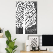 Wish Tree - 150 Leaf Guest Book Alternative Poster (Heimbüro)
