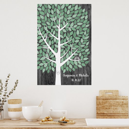 Wish Tree - 200 Leaf Guest Book Alternative Poster (Küche)