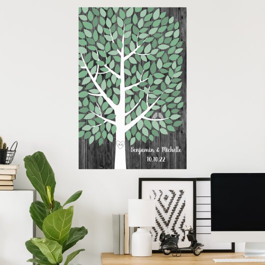 Wish Tree - 200 Leaf Guest Book Alternative Poster (Heimbüro)