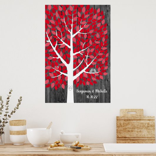 Wish Tree - 250 Leaf Guest Book Alternative Poster (Küche)