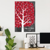 Wish Tree - 250 Leaf Guest Book Alternative Poster (Heimbüro)