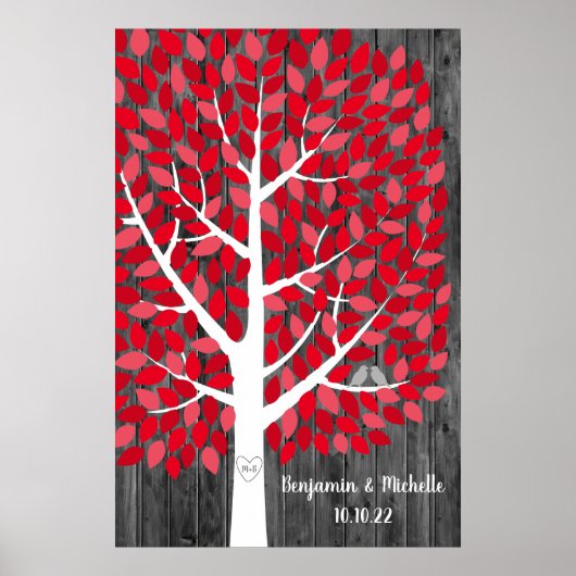 Wish Tree - 250 Leaf Guest Book Alternative Poster (Vorne)