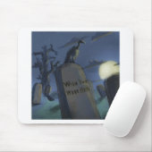 Wish U war hier Funny Halloween Headstone Geschenk Mousepad (Mit Mouse)