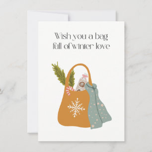 Wish you a bag full of winter love dankeskarte