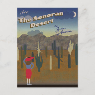 "Wish you aren here" Sonoran-Wüste Postkarte