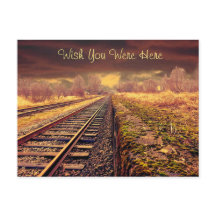 "Wish you were here" Bahntrassen Postkarte