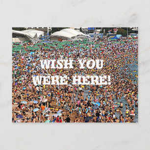 Wish you were here funny postkarte