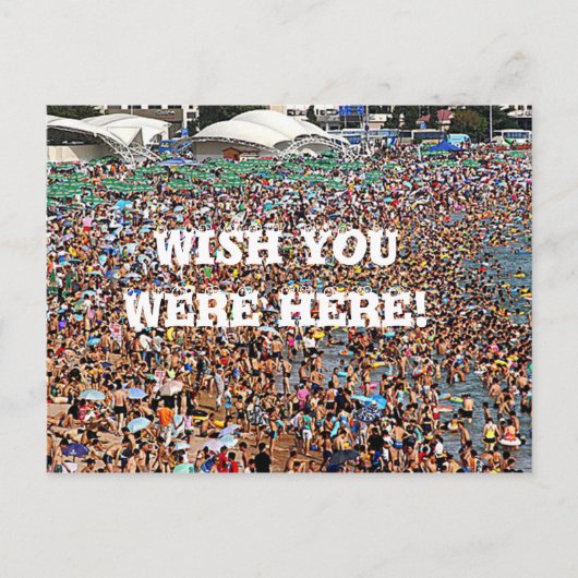 Wish you were here funny postkarte (Vorderseite)