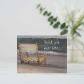 "Wish you were here" Paradies Postcard Postkarte (Stehend Vorderseite)