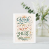 "Wish You Were Here" Postkarte (Stehend Vorderseite)