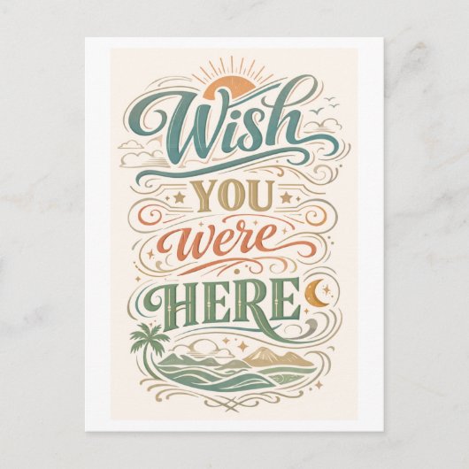 "Wish You Were Here" Postkarte (Vorderseite)