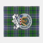 Wishart Junting Clan Abzeichen Tartan Kariert Fleecedecke (Vorderseite (Horizontal))