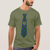 Wishart Scottish Badge & Tartan Necktie  T-Shirt (Vorderseite)