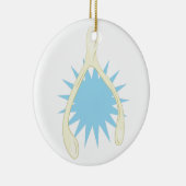 Wishbone Keramik Ornament (Rechts)