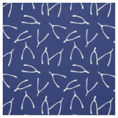 Wishbone Navy Blau und Weiß Muster Stoff (Muster)