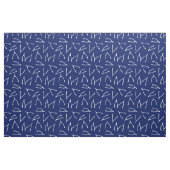 Wishbone Navy Blau und Weiß Muster Stoff (Fat Quarter (45,7 x 55,9 cm))