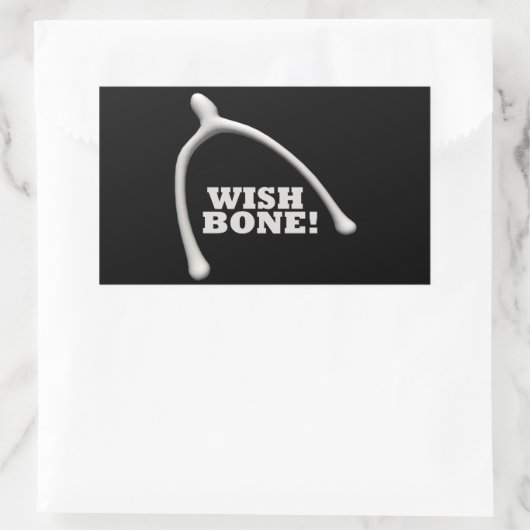 Wishbone Rechteckiger Aufkleber (Tasche)