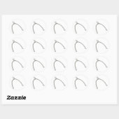 Wishbone Runder Aufkleber (Blatt)