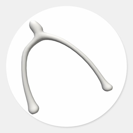Wishbone Runder Aufkleber (Vorderseite)