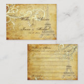 WISHER & BERATUNG VINTAGE EIFFEL TOWER/CREAM WIRBE HINWEISKARTE (Vorne/Hinten)